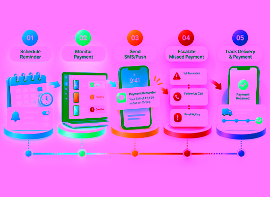 How payment reminders work, step by step